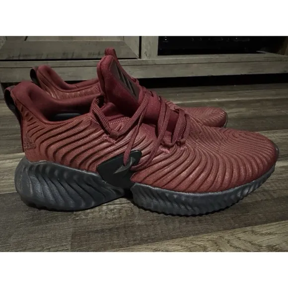 Adidas Men's Size 11 HWA 1Y3001 ALPHABOUNCE Sneaker Run  Burgundy