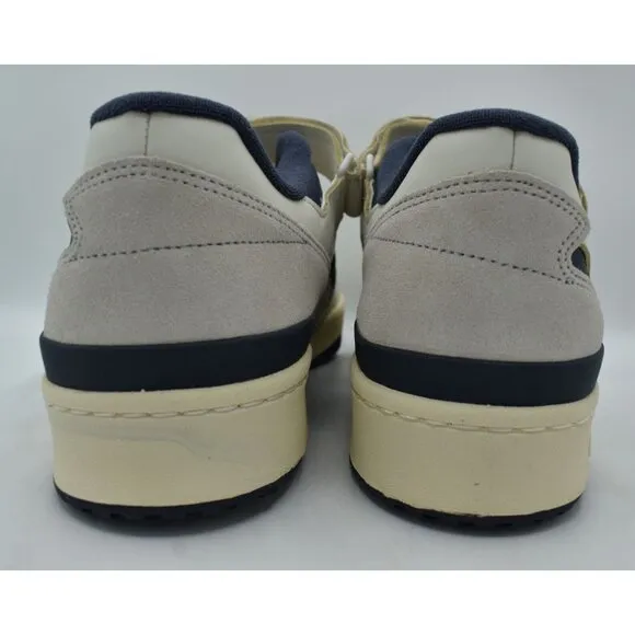Adidas Mens Size 12 Forum 84 Low Off White Navy Blue Court Shoes Sneakers