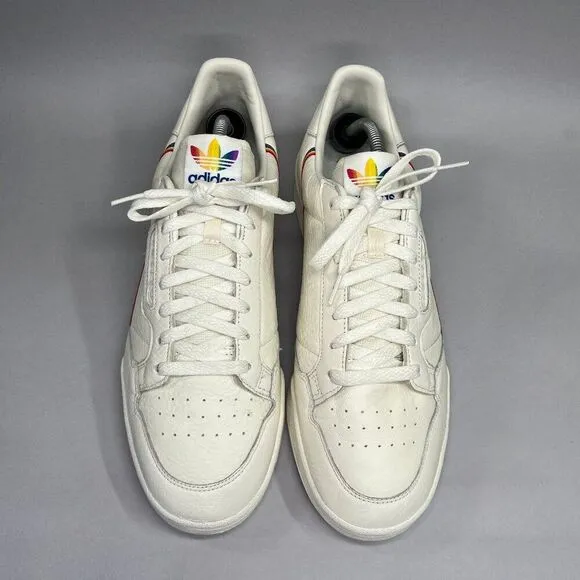 Adidas Men's Size 13 Continental 80 Pride Love Unites Leather Sneakers