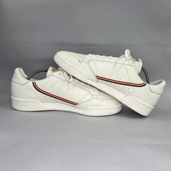 Adidas Men's Size 13 Continental 80 Pride Love Unites Leather Sneakers