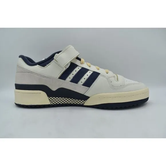 Adidas Mens Size 14 Forum 84 Low Off White Navy Blue Court Shoes Sneakers