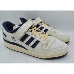 Adidas Mens Size 14 Forum 84 Low Off White Navy Blue Court Shoes Sneakers