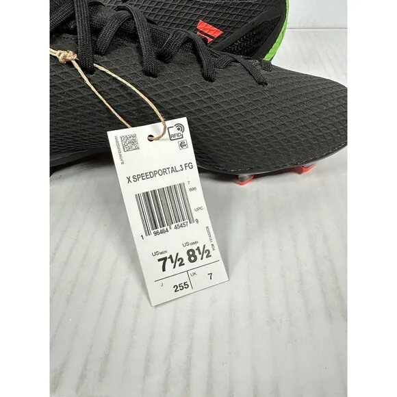 Adidas Men’s Size 7.5 Soccer Cleats X Speedportal.3 FG ID4922 Black Sol Red NEW