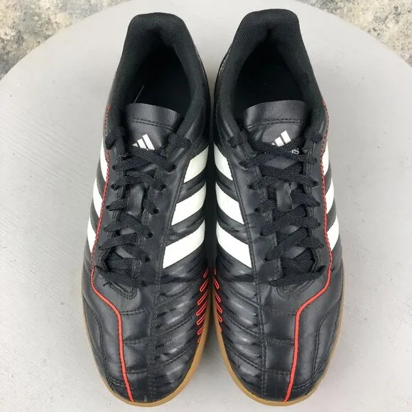 Adidas Men's Size 8 Davicto Black Lace-Up Low Top Soccer Sneakers Shoes G62372