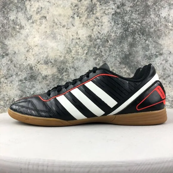 Adidas Men's Size 8 Davicto Black Lace-Up Low Top Soccer Sneakers Shoes G62372