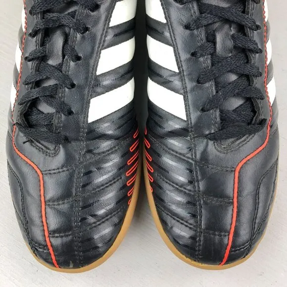 Adidas Men's Size 8 Davicto Black Lace-Up Low Top Soccer Sneakers Shoes G62372