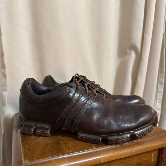 Adidas Mens Tour360 24 Boost Golf Shoes SPECIAL EDITION Brown Leather SIZE 11