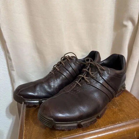Adidas Mens Tour360 24 Boost Golf Shoes SPECIAL EDITION Brown Leather SIZE 11
