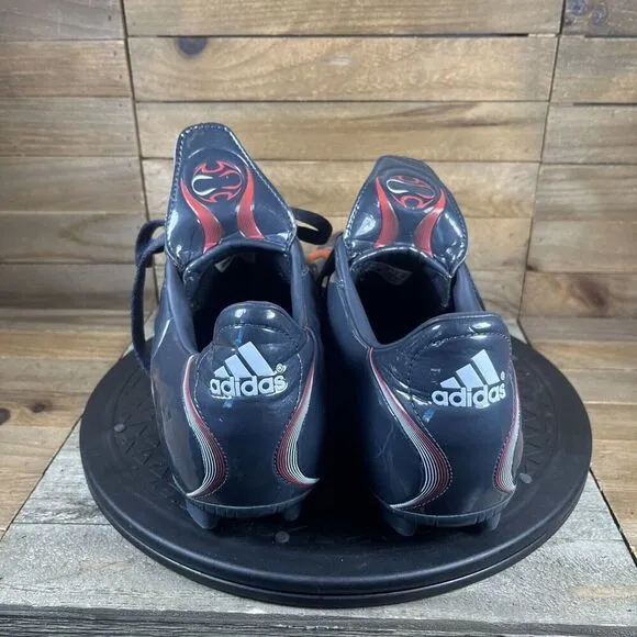 Adidas Mens Size 12 F10 Traxion Blue Red Lace Up Soccer Shoes Cleats Vintage