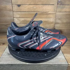 Adidas Mens Size 12 F10 Traxion Blue Red Lace Up Soccer Shoes Cleats Vintage