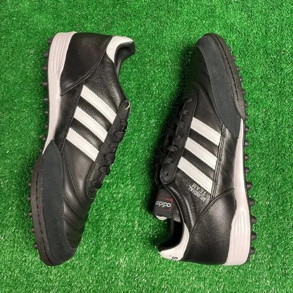 Adidas Mundial Team Low Mens Turf Soccer Shoes Cleats Black 019228 NEW Multi Sz