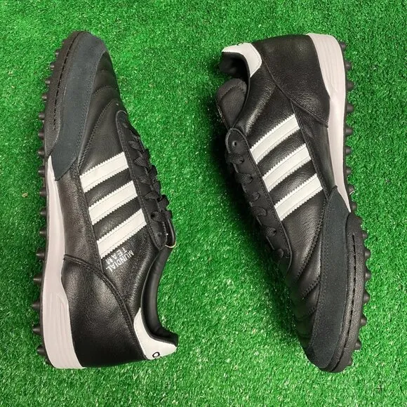 Adidas Mundial Team Low Mens Turf Soccer Shoes Cleats Black 019228 NEW Multi Sz