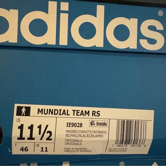 Adidas Mundial Team RS Shoes Magic Beige IE9028 Soccer Men’s Sz