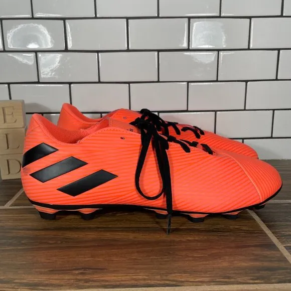 adidas Nemeziz 19.4 FxG Mens Size 12 Soccer Shoes Coral Black Futbol Sneakers