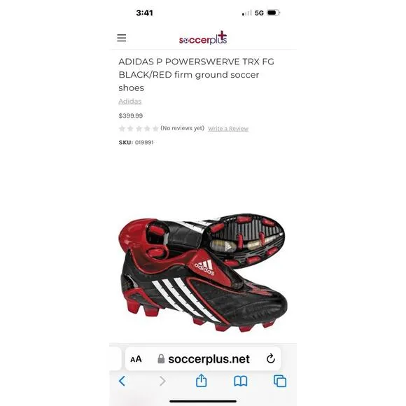 Adidas P Power Swerve TRX FG Firm Ground Soccer Shoes Size 8.5