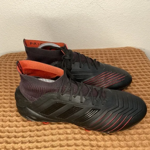 Adidas Predator 19.1 FG Mens Sz 7 Black Red‎ Archetic Pack Soccer Cleats Shoes