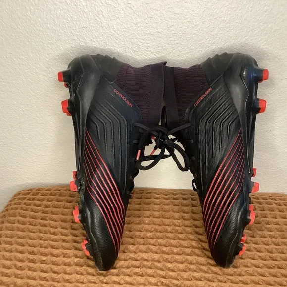 Adidas Predator 19.1 FG Mens Sz 7 Black Red‎ Archetic Pack Soccer Cleats Shoes