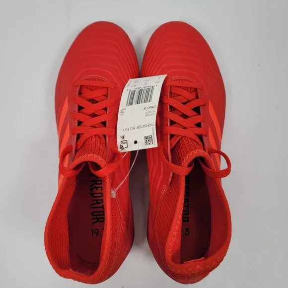 Adidas Predator 19.3 FG J Youth Red Soccer Cleats CM8534 US Size 6 NWT