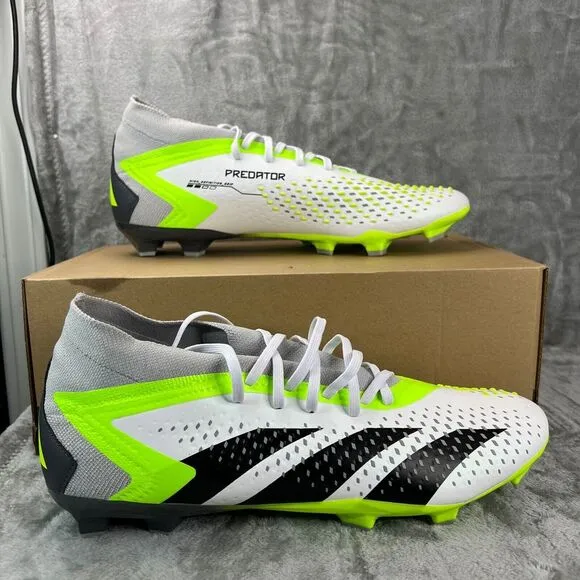 Adidas Predator Accuracy.2 FG Soccer Cleats‎ Shoes White GZ0028 Mens Size 12