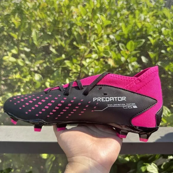 Adidas Predator Accuracy.3 FG Kid's Soccer Cleats Shoes Black GW4609