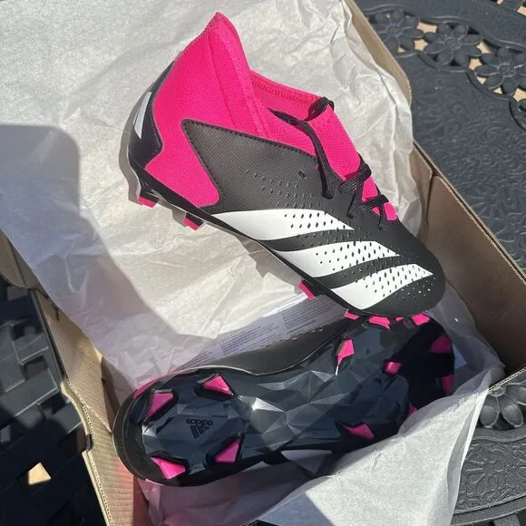 Adidas Predator Accuracy.3 FG Kid's Soccer Cleats Shoes Black GW4609