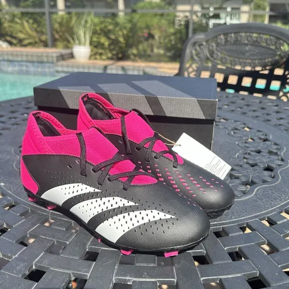 Adidas Predator Accuracy.3 FG Kid's Soccer Cleats Shoes Black GW4609
