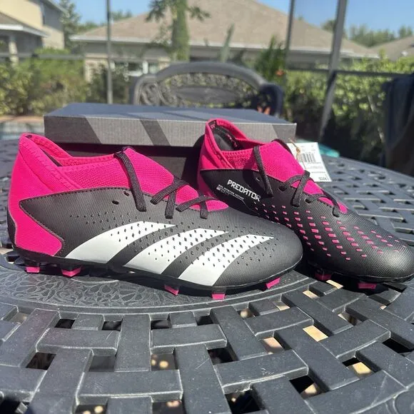 Adidas Predator Accuracy.3 FG Kid's Soccer Cleats Shoes Black GW4609