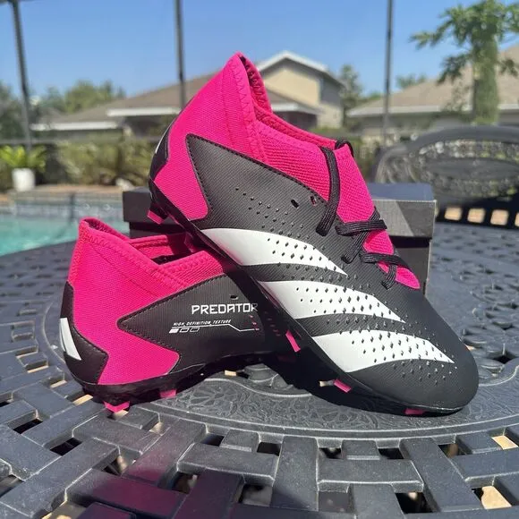 Adidas Predator Accuracy.3 FG Kid's Soccer Cleats Shoes Black GW4609