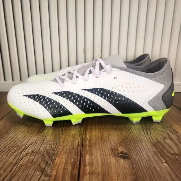 Adidas Predator Accuracy.3 L FG Soccer Cleats Men's 11 White Athletic GZ0014 NEW