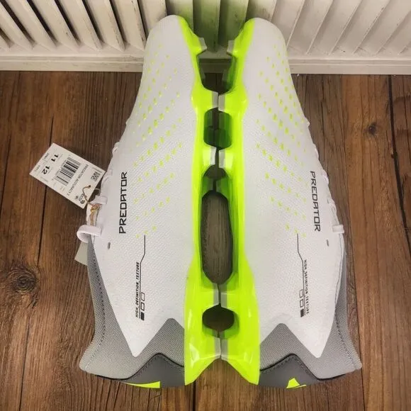 Adidas Predator Accuracy.3 L FG Soccer Cleats Men's 11 White Athletic GZ0014 NEW