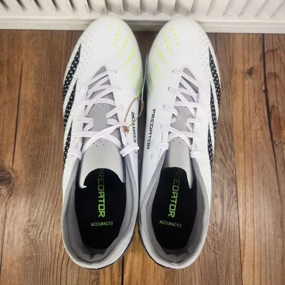 Adidas Predator Accuracy.3 L FG Soccer Cleats Men's 11 White Athletic GZ0014 NEW