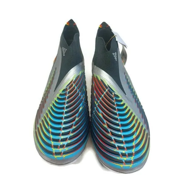 Adidas Predator Edge  FG Firm Ground Soccer Shoes Mens 13 Metallic Silver Black