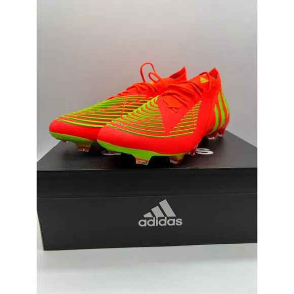 Adidas Predator Edge.1 FG Cleats Men's Soccer Shoes Solar Red GW1029 Size 10 NIB