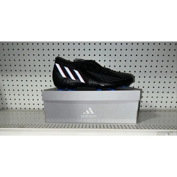 Adidas Predator Edge.2 FG Mens Soccer Cleats Size 13 Black Blue Red White GW2271