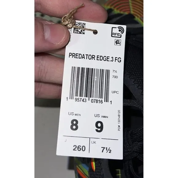 Adidas Predator Edge.3 FG Mens Soccer Cleats Size 8 Multi Color HR1524