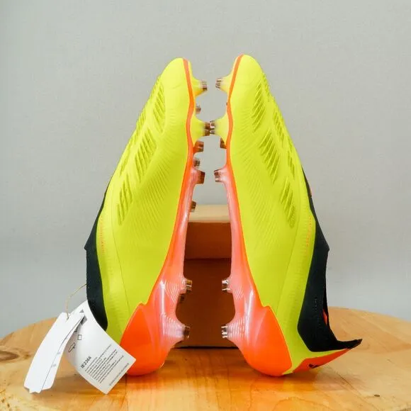 Adidas Predator Elite LL FG Mens Size 11 Soccer Cleats Laceless Solar Yellow/Red