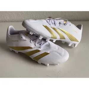 Adidas Predator Club FxG Soccer Cleats White Gold  Cleat IF6342 Men’s Sz 8.5