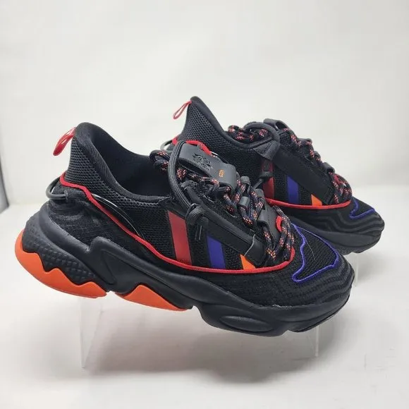 Adidas Running Shoes Mens 6.5 Black Ozweego Zip Chinese New Year Gym Sneakers