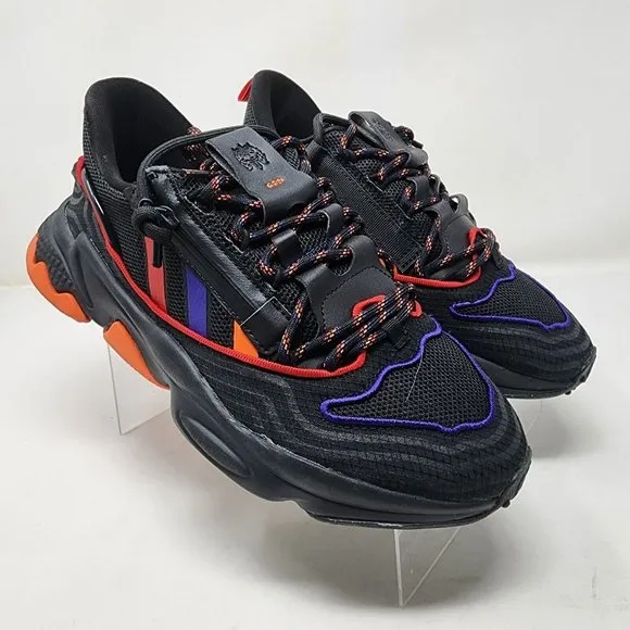 Adidas Running Shoes Mens 6.5 Black Ozweego Zip Chinese New Year Gym Sneakers