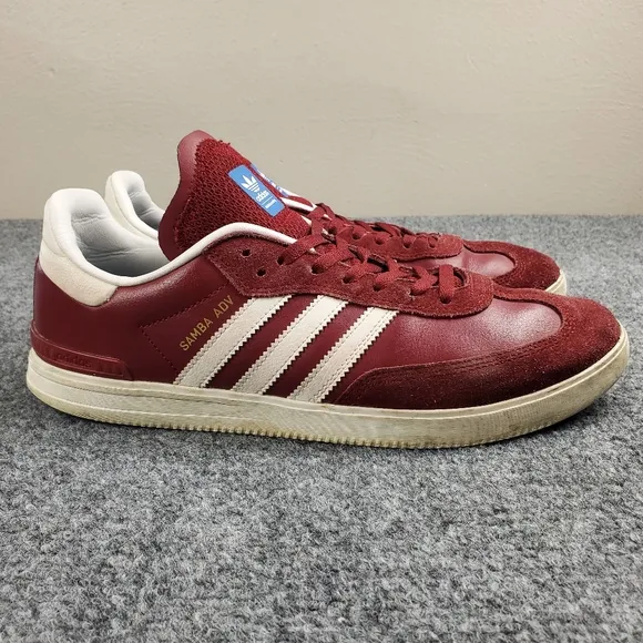 Adidas Samba ADV Shoes Mens 9 Classic Soccer Sneakers Casual Red White Stripes