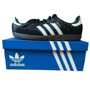 Adidas Samba Og J Boys Shoes Size 5 Color Black/White/Gum Soccer Futbol