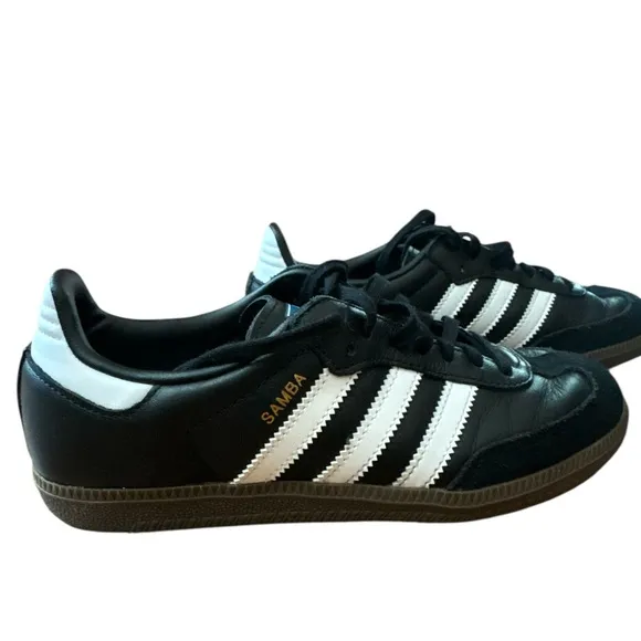 Adidas Samba Og J Boys Shoes Size 5 Color Black/White/Gum Soccer Futbol