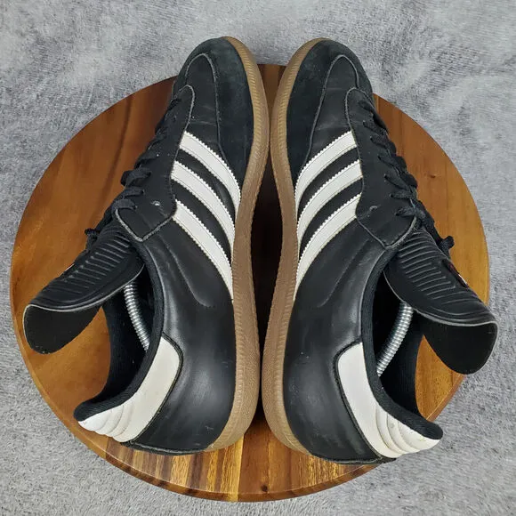 Adidas Samba Shoes Men's 13 Black Gum Leather Soccer Athletic Sneakers