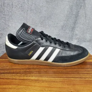Adidas Samba Shoes Men's 13 Black Gum Leather Soccer Athletic Sneakers
