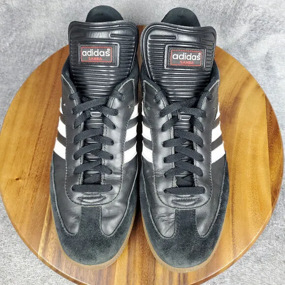 Adidas Samba Shoes Men's 13 Black Gum Leather Soccer Athletic Sneakers