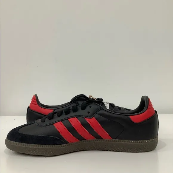 Adidas Samba Team Manchester United Soccer MLS Shoes Black Red HQ7030 Men Size 8
