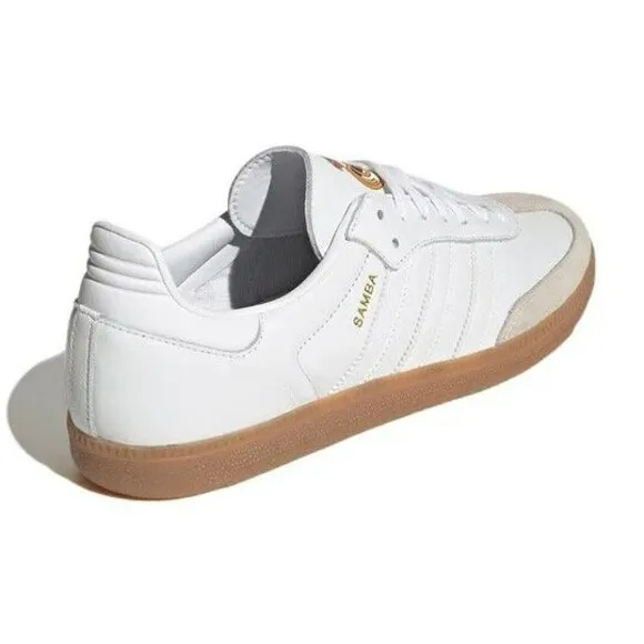 Adidas Samba x Team Real Madrid Soccer Men Size 13 Shoes White Gum HQ7032