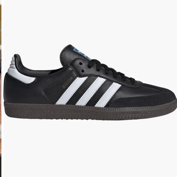 Adidas Sambas Samba Sneakers Shoes Black Suede Leather Low Top size W 7.5 NWOB