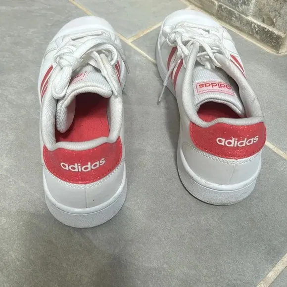 adidas Shoes Grand Court K Sneaker White/Real Pink White Size 5
