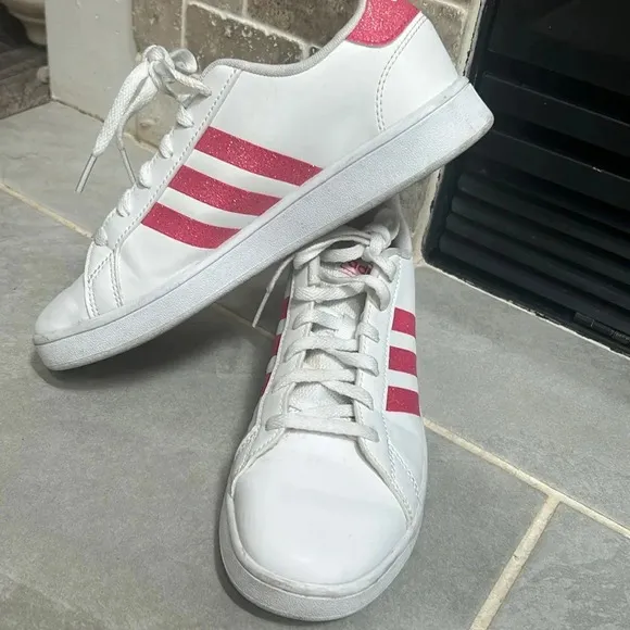 adidas Shoes Grand Court K Sneaker White/Real Pink White Size 5